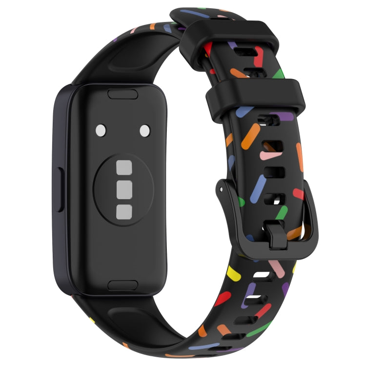 For Huawei Band 8 Sports Rainbow Dots Silicone Watch Band