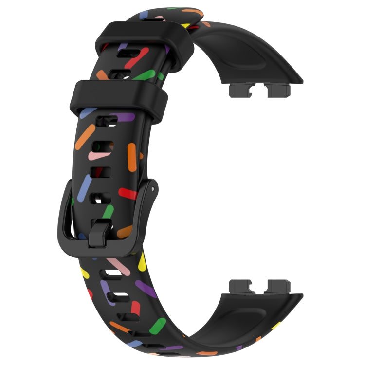 For Huawei Band 8 Sports Rainbow Dots Silicone Watch Band
