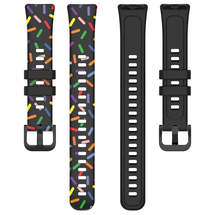 For Huawei Band 8 Sports Rainbow Dots Silicone Watch Band