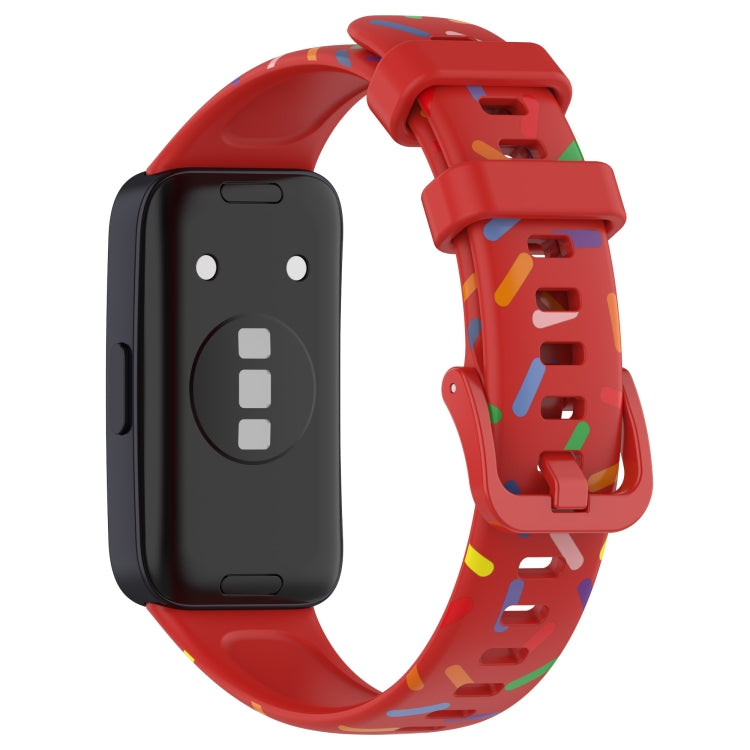 For Huawei Band 8 Sports Rainbow Dots Silicone Watch Band