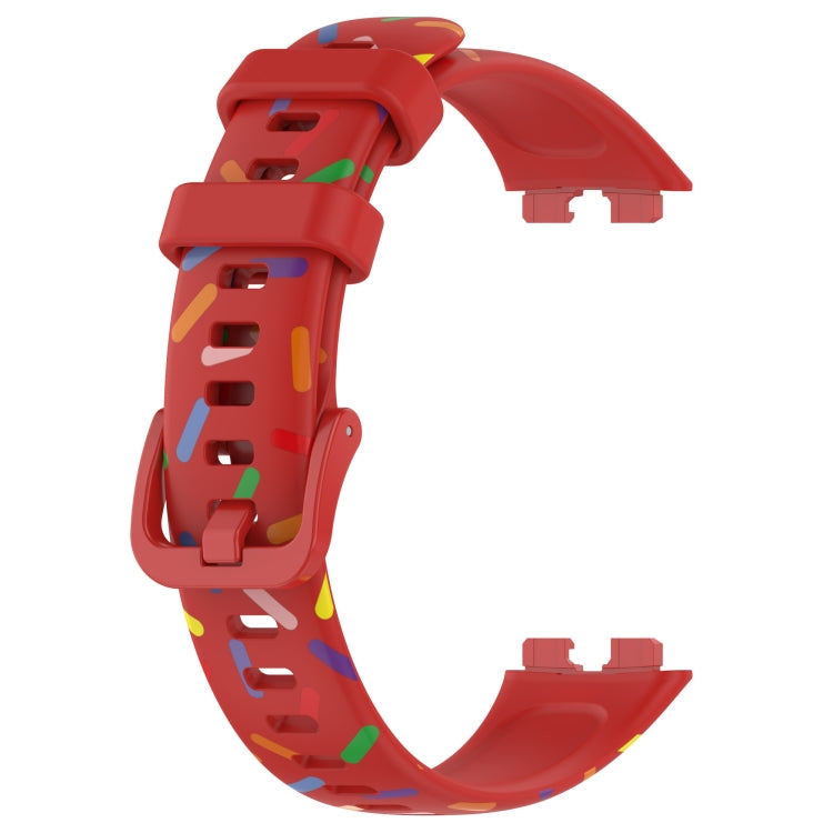 For Huawei Band 8 Sports Rainbow Dots Silicone Watch Band