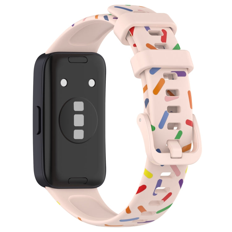 For Huawei Band 8 Sports Rainbow Dots Silicone Watch Band