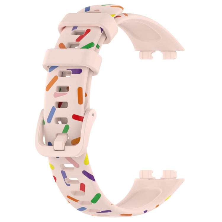 For Huawei Band 8 Sports Rainbow Dots Silicone Watch Band