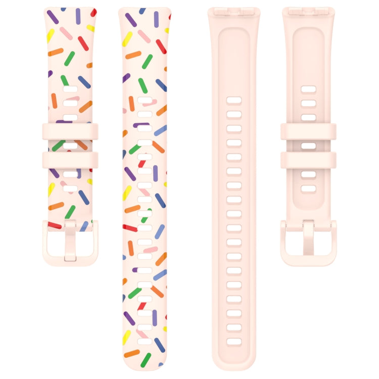 For Huawei Band 8 Sports Rainbow Dots Silicone Watch Band