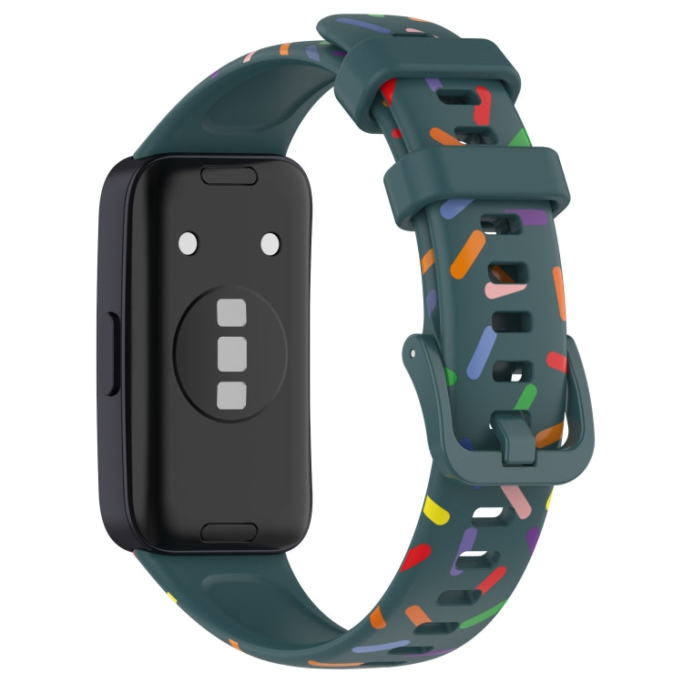For Huawei Band 8 Sports Rainbow Dots Silicone Watch Band