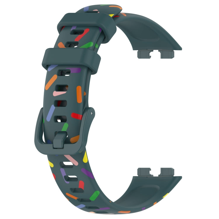 For Huawei Band 8 Sports Rainbow Dots Silicone Watch Band