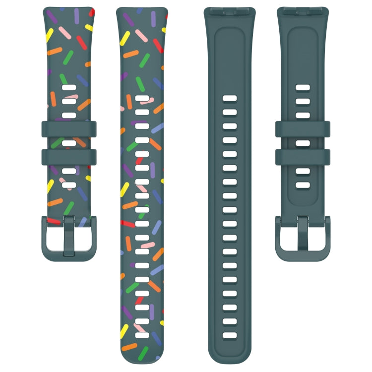 For Huawei Band 8 Sports Rainbow Dots Silicone Watch Band