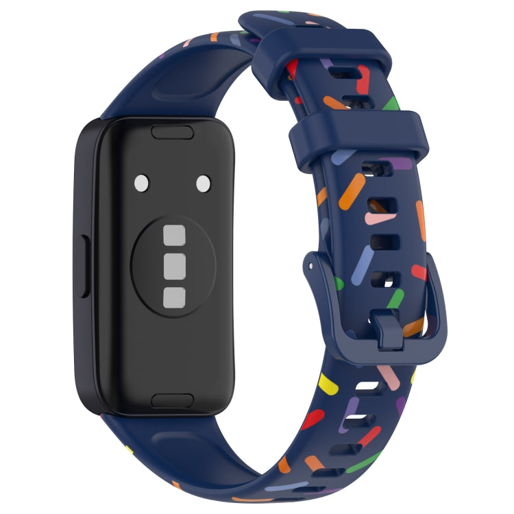 For Huawei Band 8 Sports Rainbow Dots Silicone Watch Band