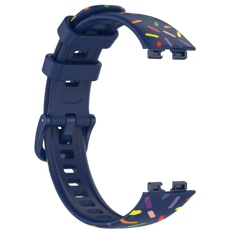 For Huawei Band 8 Sports Rainbow Dots Silicone Watch Band