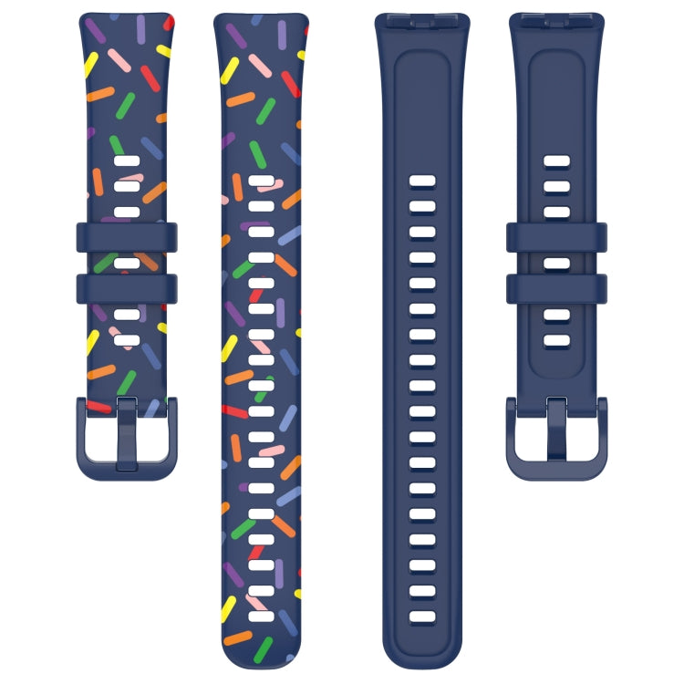 For Huawei Band 8 Sports Rainbow Dots Silicone Watch Band