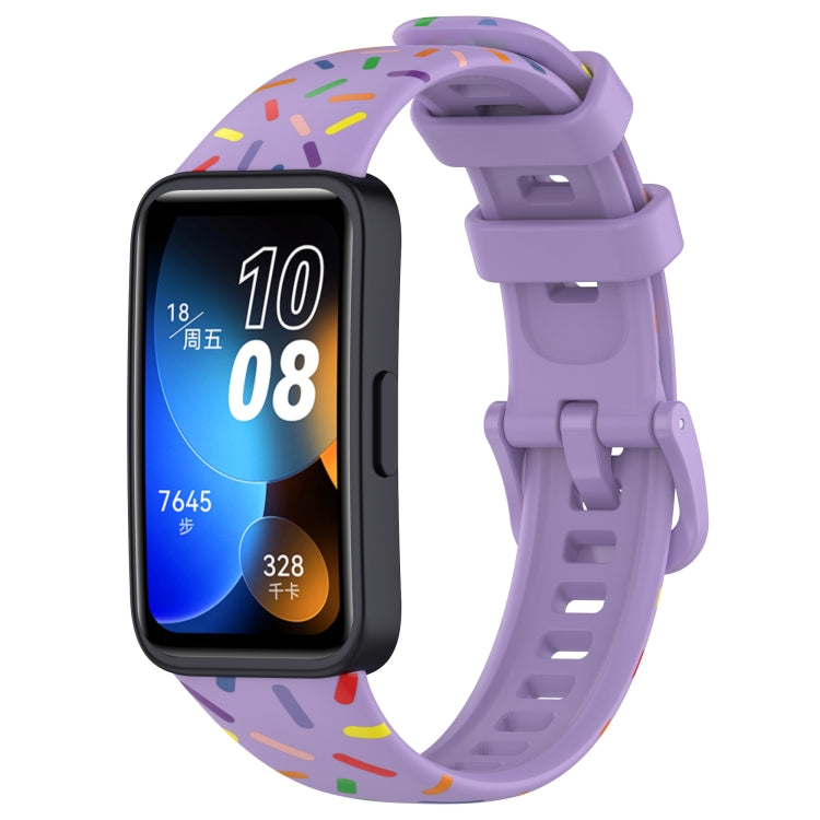 For Huawei Band 8 Sports Rainbow Dots Silicone Watch Band