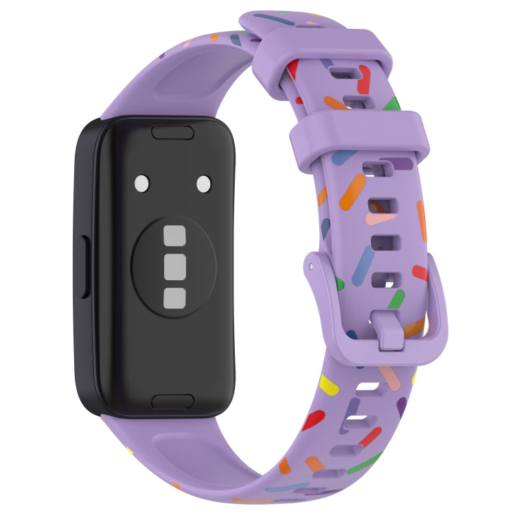 For Huawei Band 8 Sports Rainbow Dots Silicone Watch Band