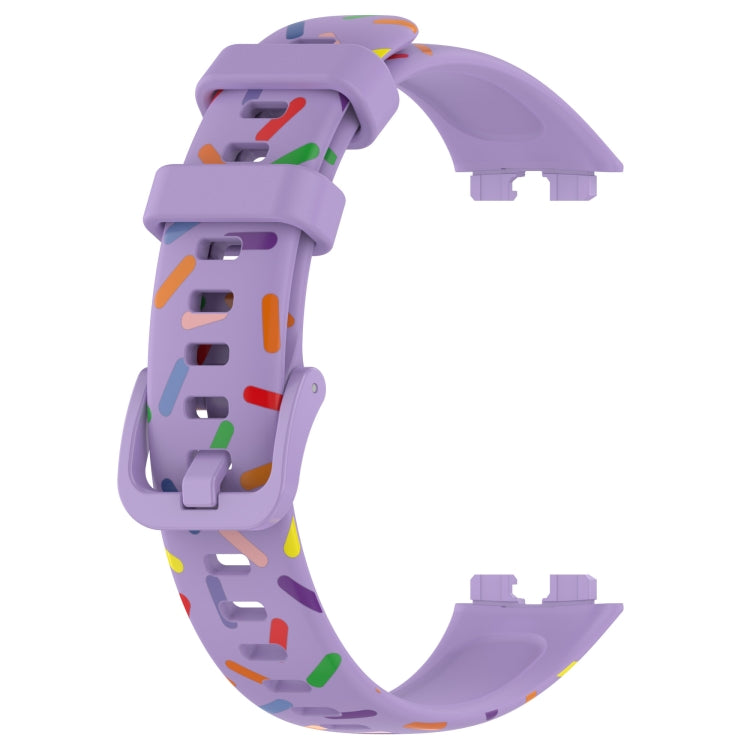 For Huawei Band 8 Sports Rainbow Dots Silicone Watch Band