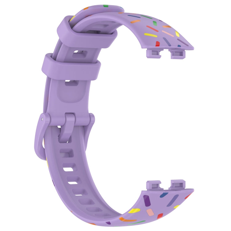 For Huawei Band 8 Sports Rainbow Dots Silicone Watch Band
