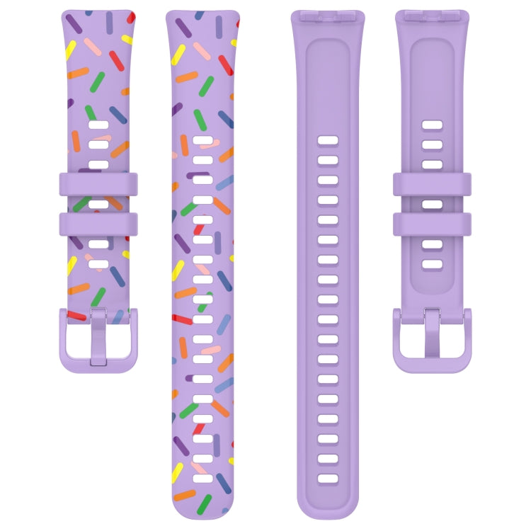 For Huawei Band 8 Sports Rainbow Dots Silicone Watch Band