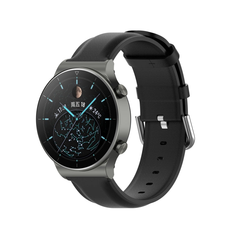 For Huawei Watch 4 / Watch 4 Pro Round Tail Leather Watch Band