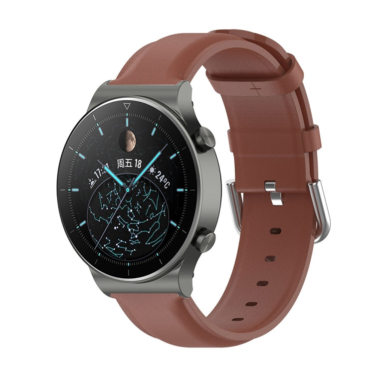 For Huawei Watch 4 / Watch 4 Pro Round Tail Leather Watch Band