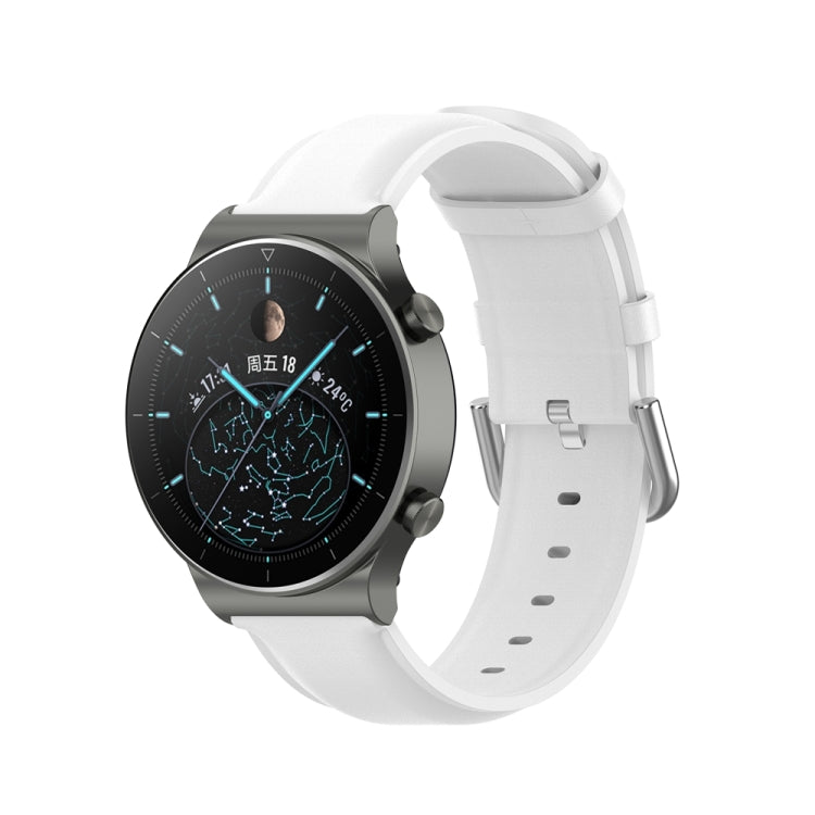 For Huawei Watch 4 / Watch 4 Pro Round Tail Leather Watch Band