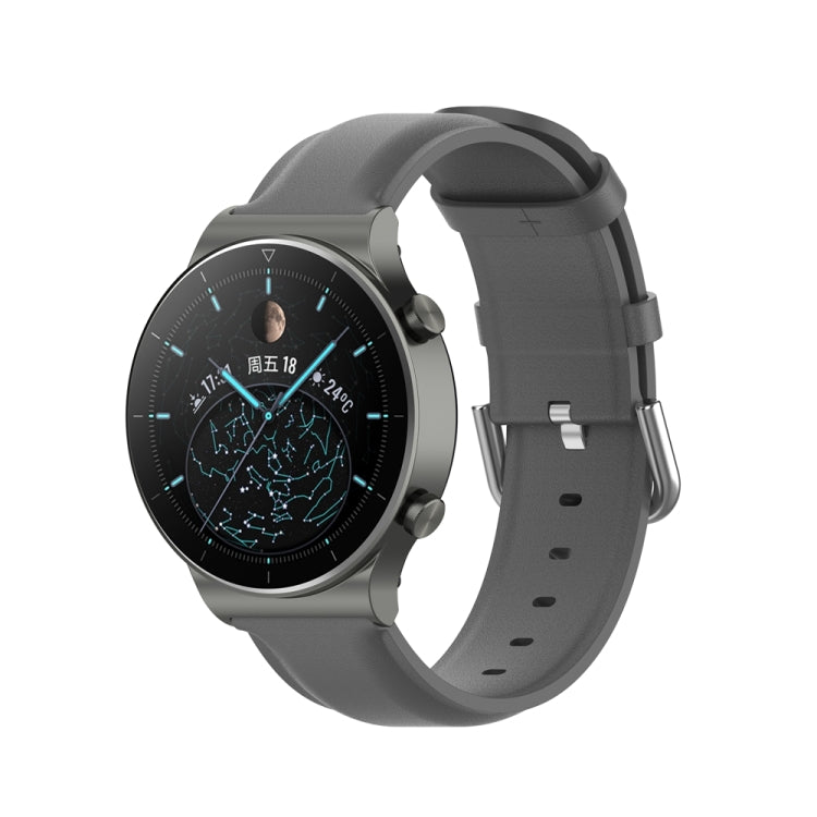 For Huawei Watch 4 / Watch 4 Pro Round Tail Leather Watch Band