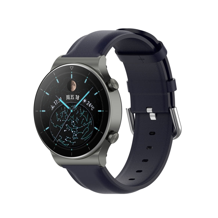 For Huawei Watch 4 / Watch 4 Pro Round Tail Leather Watch Band