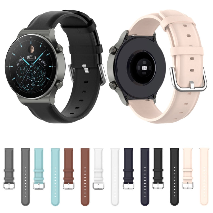 For Huawei Watch 4 / Watch 4 Pro Round Tail Leather Watch Band