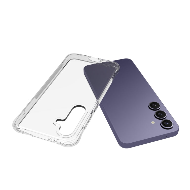 For Samsung Galaxy S24 FE 5G Shockproof Non-slip Thickening TPU Phone Case - Transparent