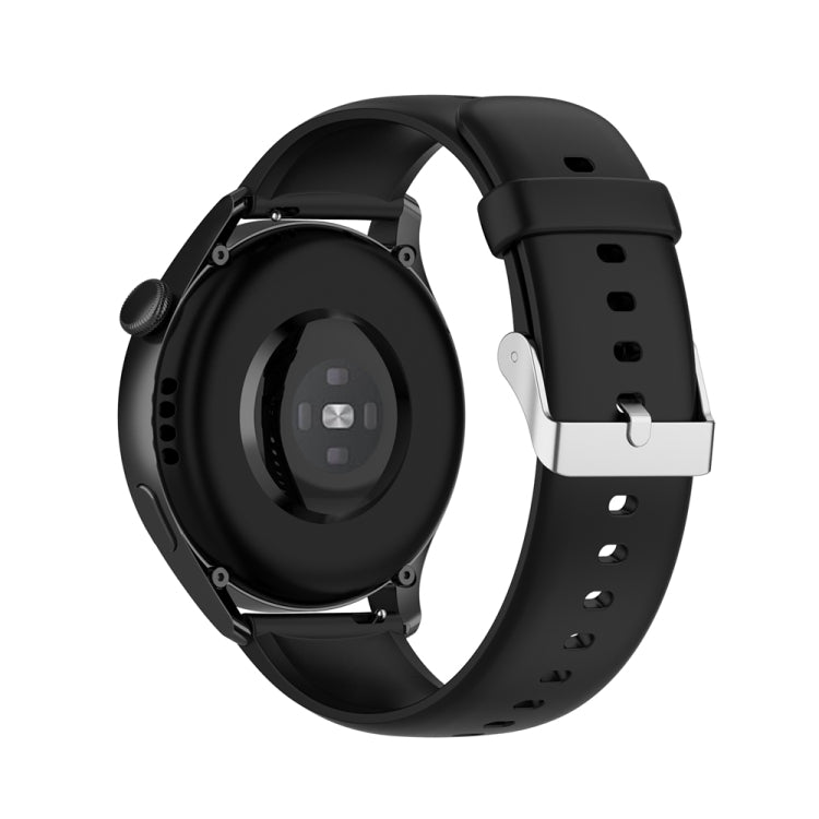 For Huawei Watch 4 / Watch 4 Pro Solid Color Silicone Stainless Steel Silver Buckle Watch Band