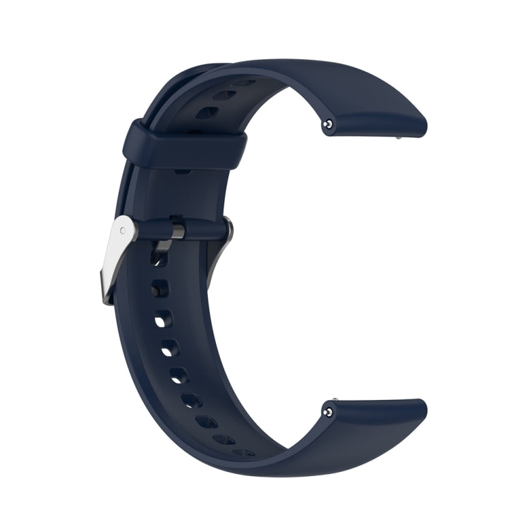 For Huawei Watch 4 / Watch 4 Pro Solid Color Silicone Stainless Steel Silver Buckle Watch Band
