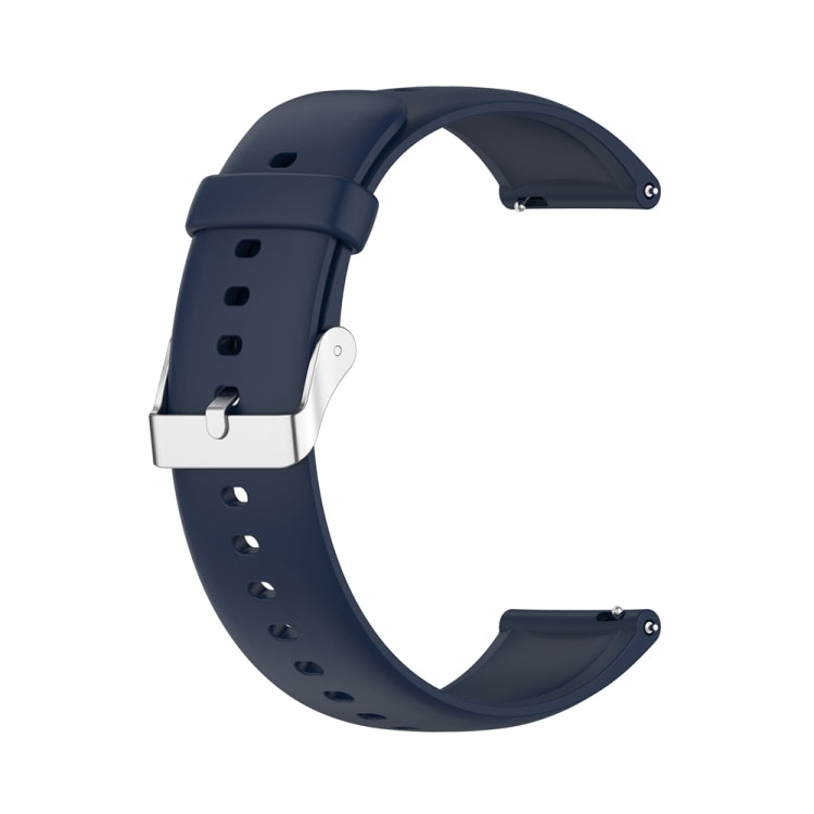 For Huawei Watch 4 / Watch 4 Pro Solid Color Silicone Stainless Steel Silver Buckle Watch Band