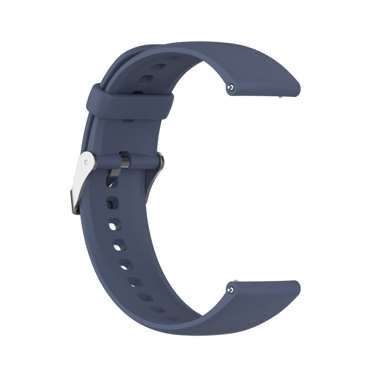 For Huawei Watch 4 / Watch 4 Pro Solid Color Silicone Stainless Steel Silver Buckle Watch Band