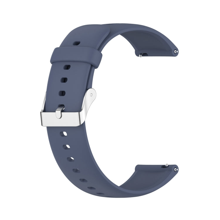 For Huawei Watch 4 / Watch 4 Pro Solid Color Silicone Stainless Steel Silver Buckle Watch Band