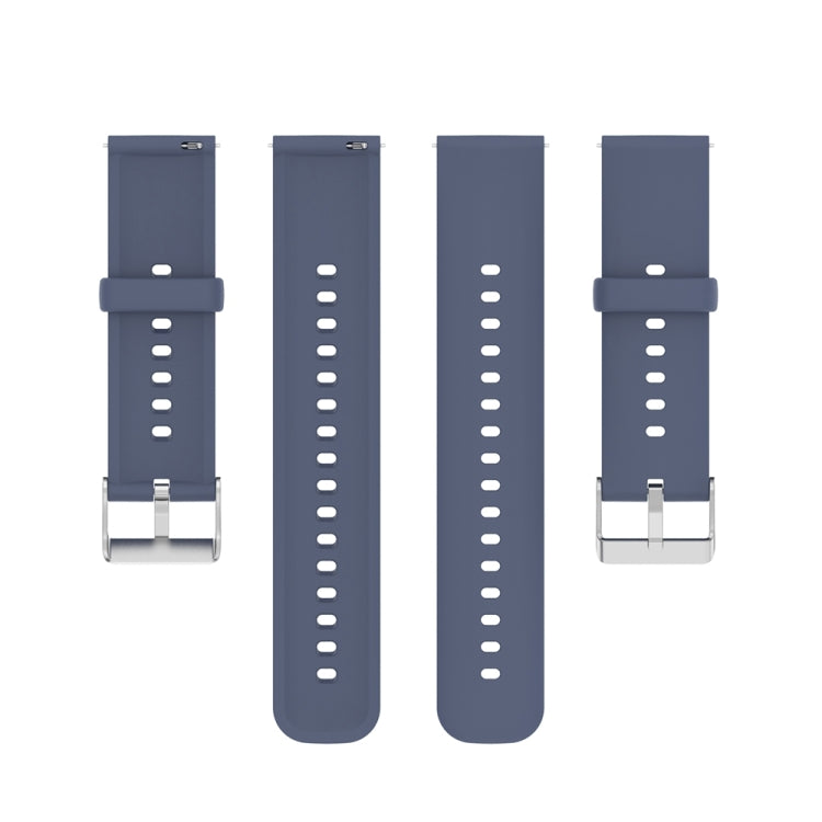 For Huawei Watch 4 / Watch 4 Pro Solid Color Silicone Stainless Steel Silver Buckle Watch Band