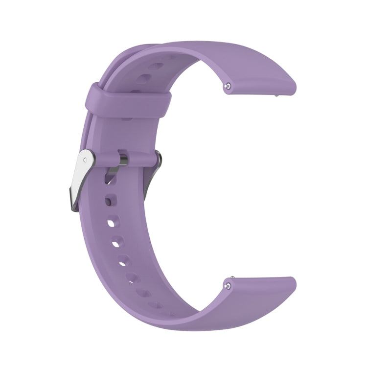 For Huawei Watch 4 / Watch 4 Pro Solid Color Silicone Stainless Steel Silver Buckle Watch Band