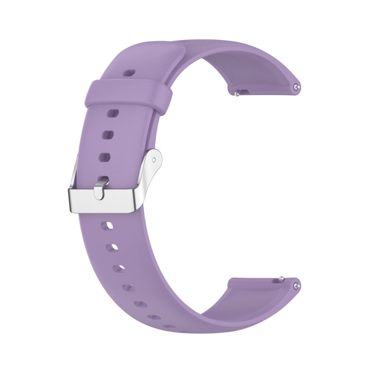 For Huawei Watch 4 / Watch 4 Pro Solid Color Silicone Stainless Steel Silver Buckle Watch Band