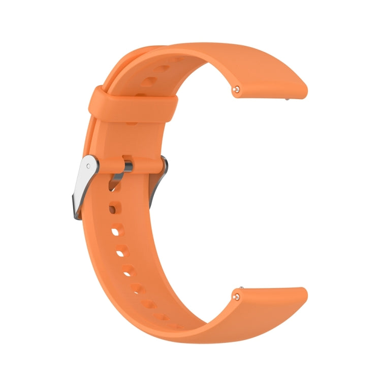 For Huawei Watch 4 / Watch 4 Pro Solid Color Silicone Stainless Steel Silver Buckle Watch Band