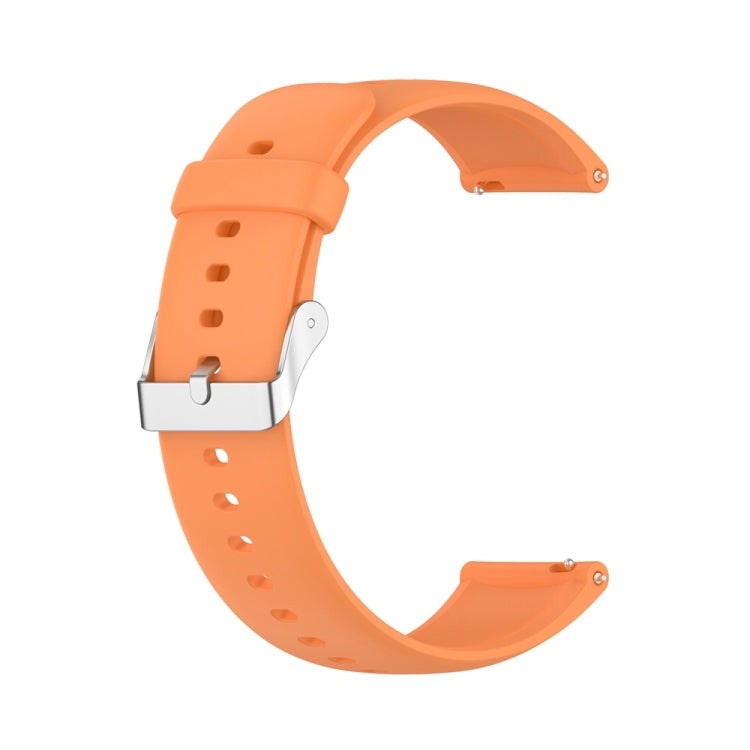 For Huawei Watch 4 / Watch 4 Pro Solid Color Silicone Stainless Steel Silver Buckle Watch Band