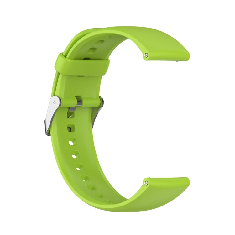 For Huawei Watch 4 / Watch 4 Pro Solid Color Silicone Stainless Steel Silver Buckle Watch Band