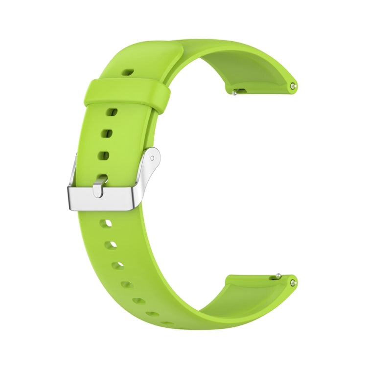 For Huawei Watch 4 / Watch 4 Pro Solid Color Silicone Stainless Steel Silver Buckle Watch Band