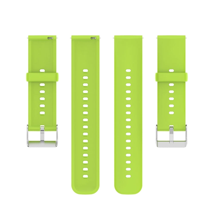 For Huawei Watch 4 / Watch 4 Pro Solid Color Silicone Stainless Steel Silver Buckle Watch Band