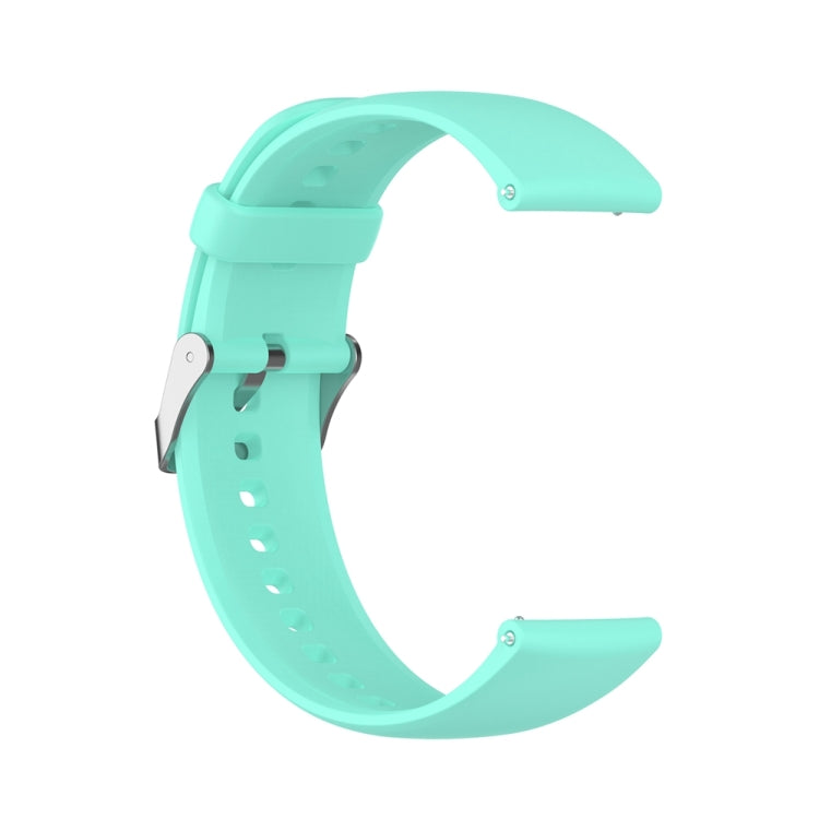 For Huawei Watch 4 / Watch 4 Pro Solid Color Silicone Stainless Steel Silver Buckle Watch Band