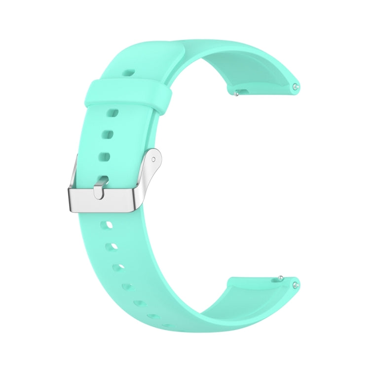For Huawei Watch 4 / Watch 4 Pro Solid Color Silicone Stainless Steel Silver Buckle Watch Band
