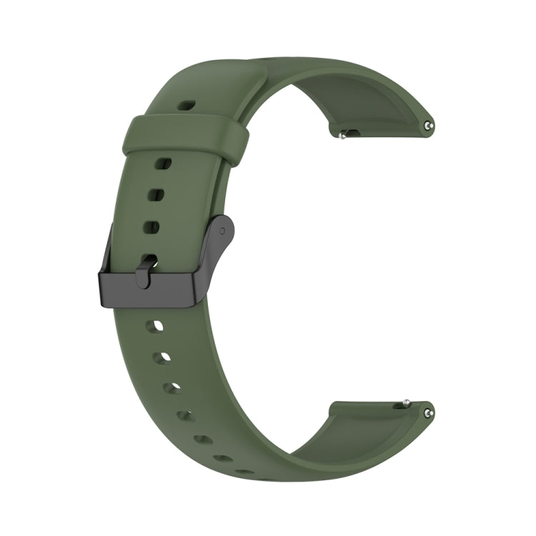 For Huawei Watch 4 / Watch 4 Pro Solid Color Silicone Stainless Steel Black Buckle Watch Band