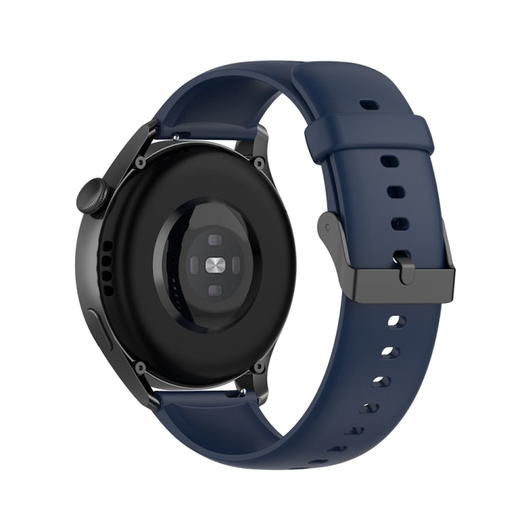 For Huawei Watch 4 / Watch 4 Pro Solid Color Silicone Stainless Steel Black Buckle Watch Band