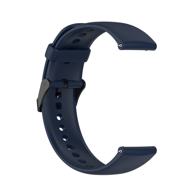 For Huawei Watch 4 / Watch 4 Pro Solid Color Silicone Stainless Steel Black Buckle Watch Band