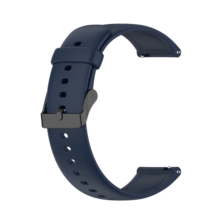 For Huawei Watch 4 / Watch 4 Pro Solid Color Silicone Stainless Steel Black Buckle Watch Band