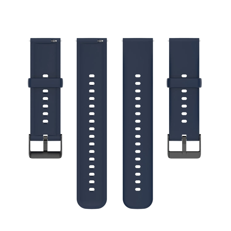 For Huawei Watch 4 / Watch 4 Pro Solid Color Silicone Stainless Steel Black Buckle Watch Band
