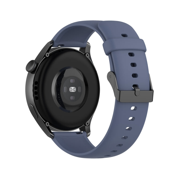 For Huawei Watch 4 / Watch 4 Pro Solid Color Silicone Stainless Steel Black Buckle Watch Band