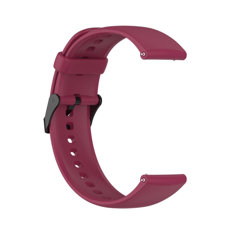 For Huawei Watch 4 / Watch 4 Pro Solid Color Silicone Stainless Steel Black Buckle Watch Band