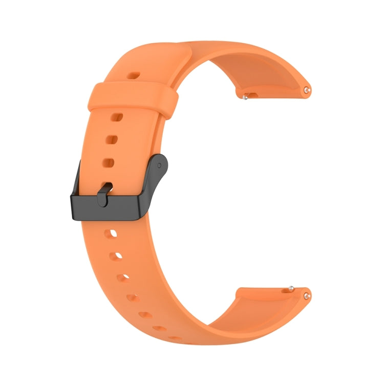 For Huawei Watch 4 / Watch 4 Pro Solid Color Silicone Stainless Steel Black Buckle Watch Band