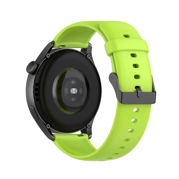 For Huawei Watch 4 / Watch 4 Pro Solid Color Silicone Stainless Steel Black Buckle Watch Band